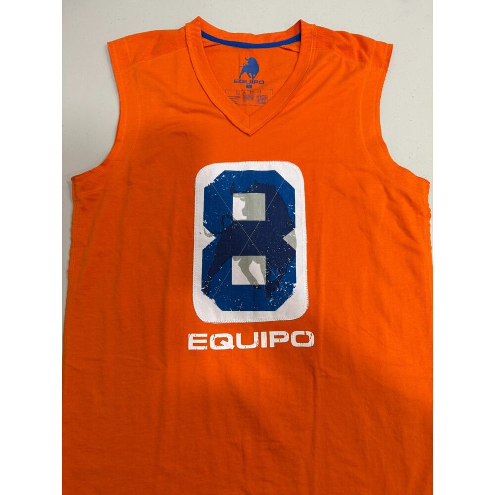 Equipo Men Sleeveless Shirt Orange Small